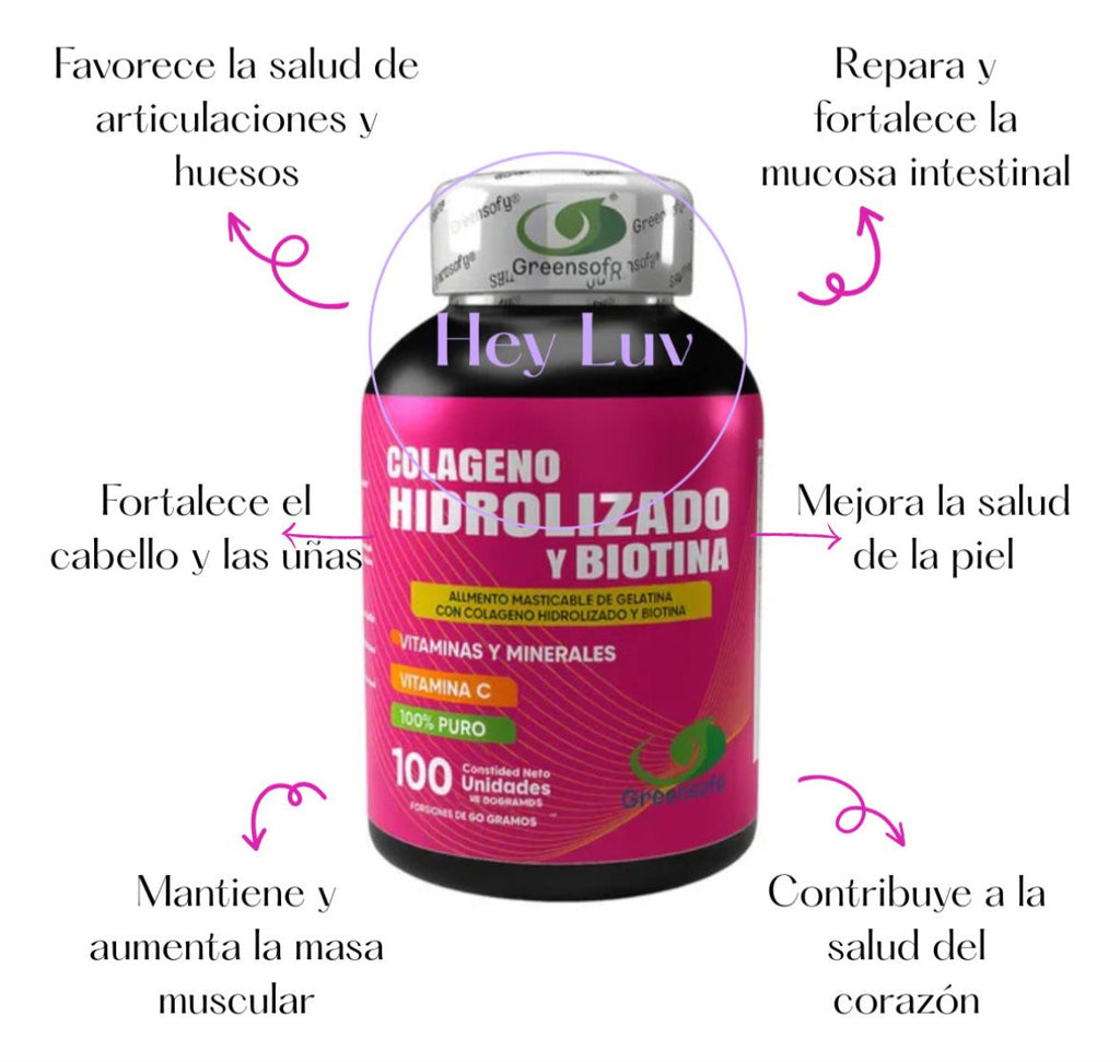 COLÁGENO HIDROLIZADO Y BIOTINA X 100 Capsulas