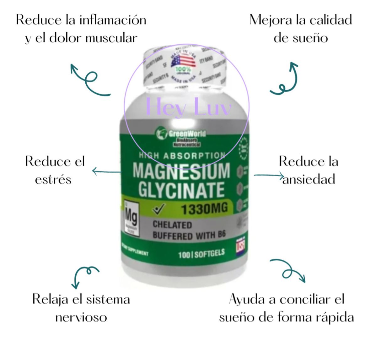 GLICINATO DE MAGNESIO X 100 Capsulas