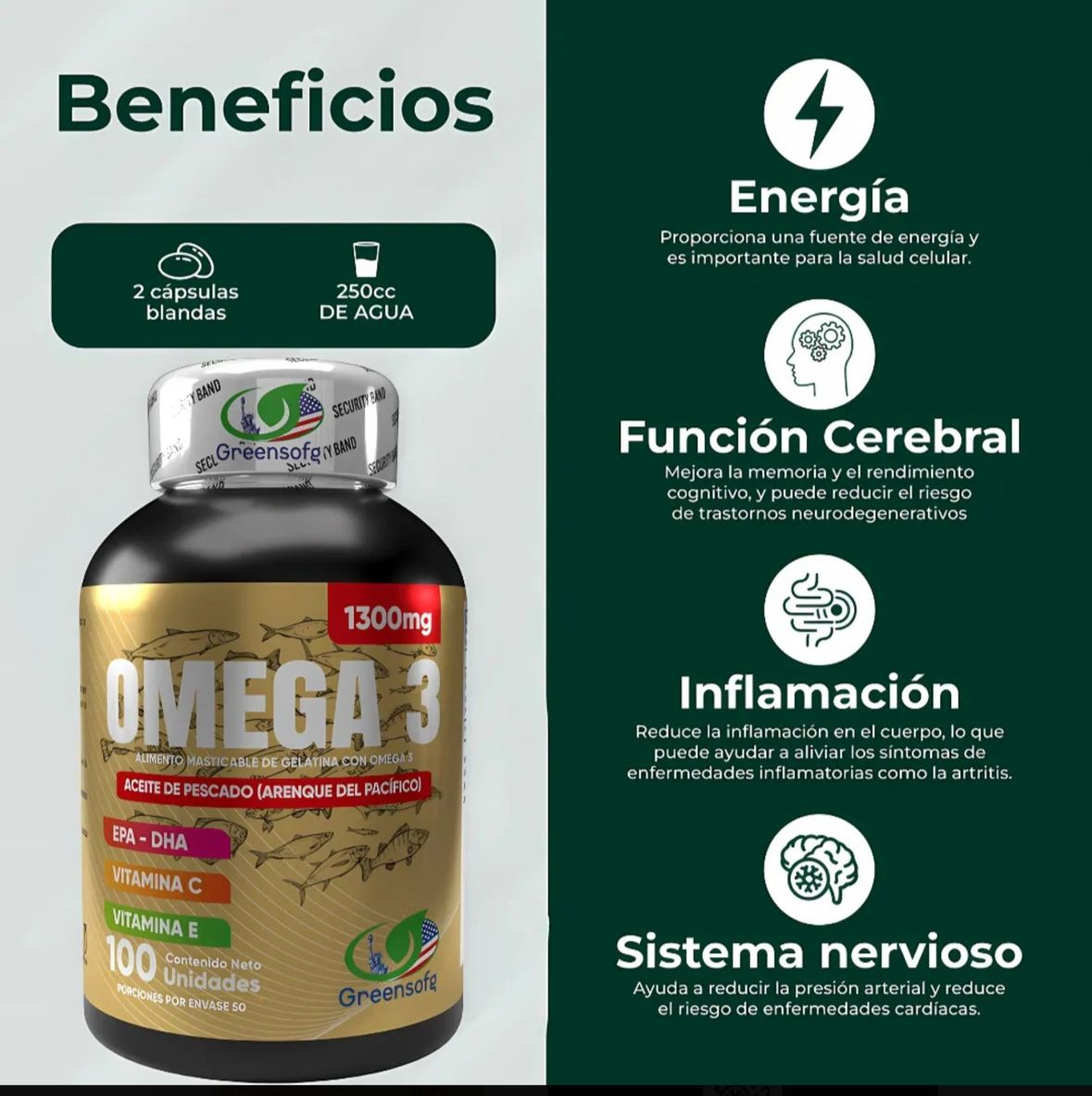 OMEGA 3 X 100 Capsulas
