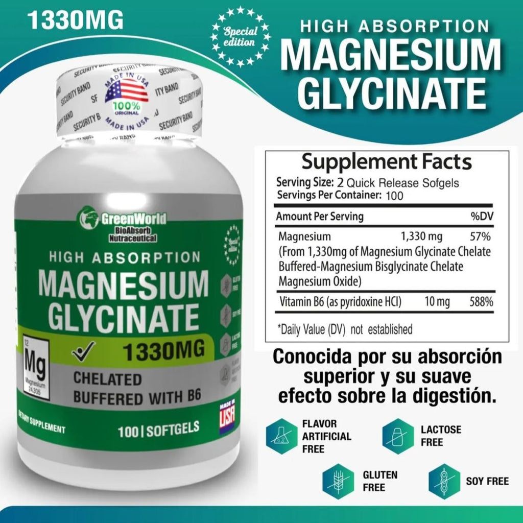 GLICINATO DE MAGNESIO X 100 Capsulas